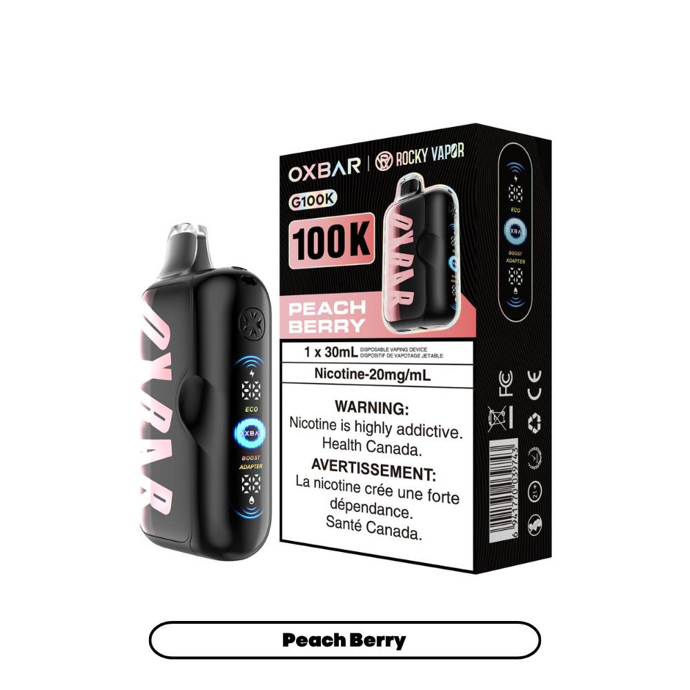 OXBAR Rocky Vapor G100K Disposable Vape Peach Berry